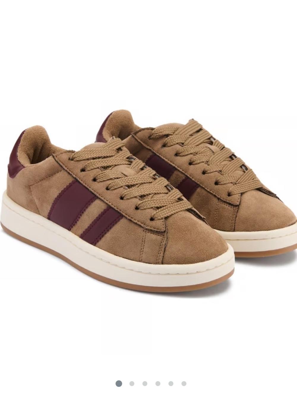 Madden Girl Nollie Suede Skater Sneaker - Brown & Burgundy - Size 8.5 - NEW